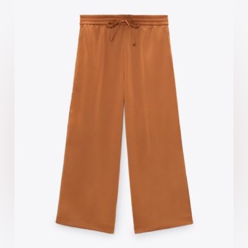 PRE-OWNED - Zara Women’s Trousers - Orange Brown - Small
